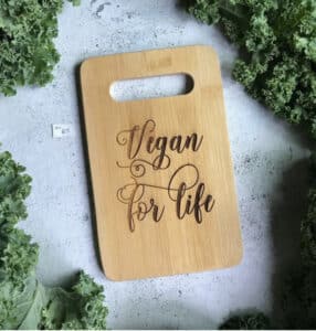 Veganism style cutting board