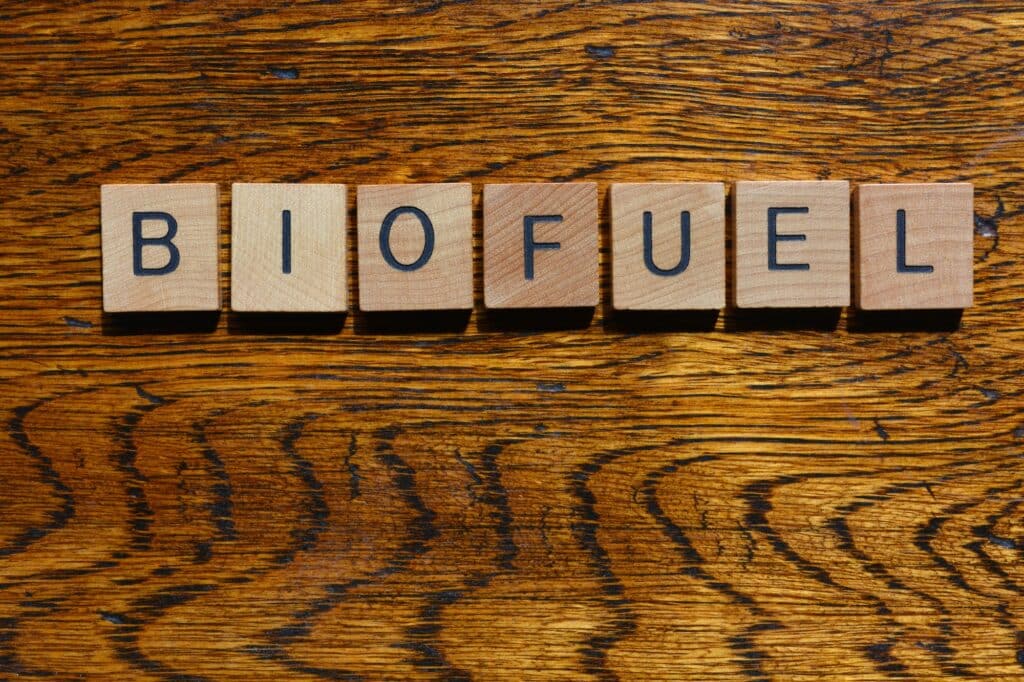 Biofuels, word as banner headline
