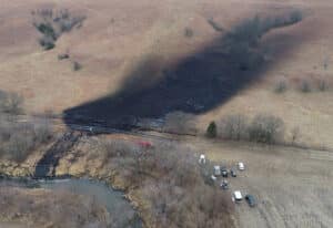 Keystone pipeline cleanup aerial view. CREDIT: Reuters